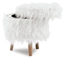 Ashley Elson Storage Ottoman - White