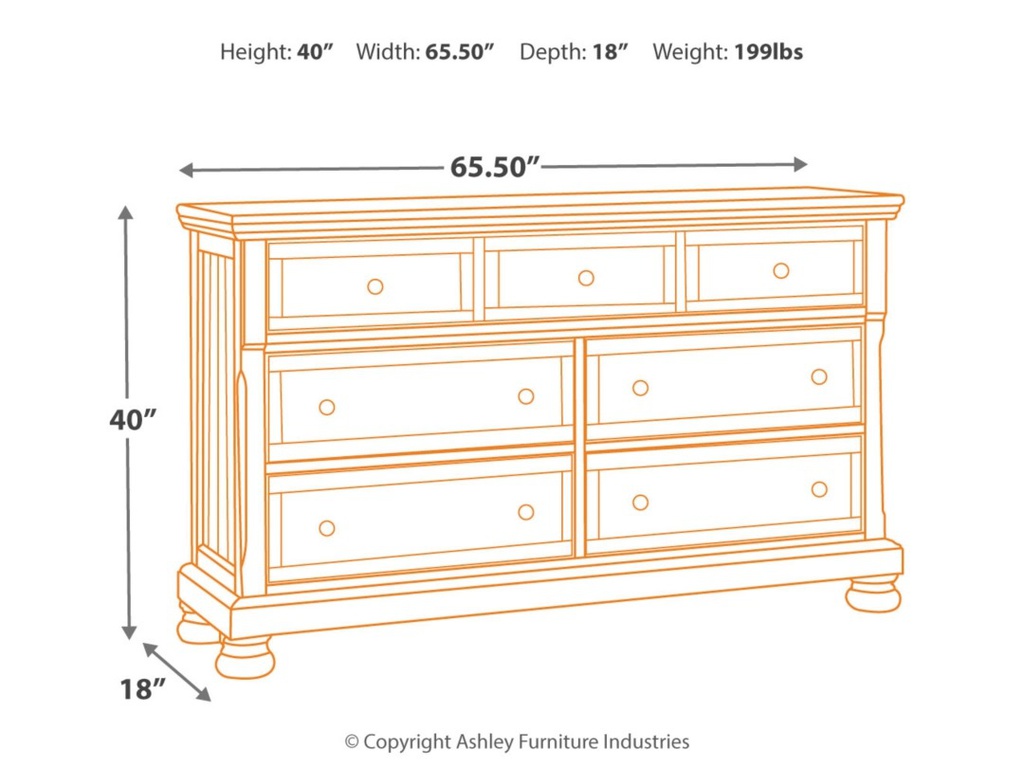 Ashley Flynnter 7 Drawer Dresser