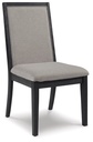 Ashley Foyland Dining Uph Side Chair (2/Cn) - Light Gray/Black