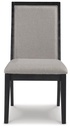 Ashley Foyland Dining Uph Side Chair (2/Cn) - Light Gray/Black