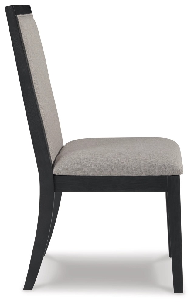 Ashley Foyland Dining Uph Side Chair (2/Cn) - Light Gray/Black