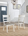 Ashley Havalance Dining Room Side Chair (2/Cn) - Gray/White