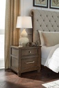 Ashley Hillcott Two Drawer Night Stand - Dark Brown