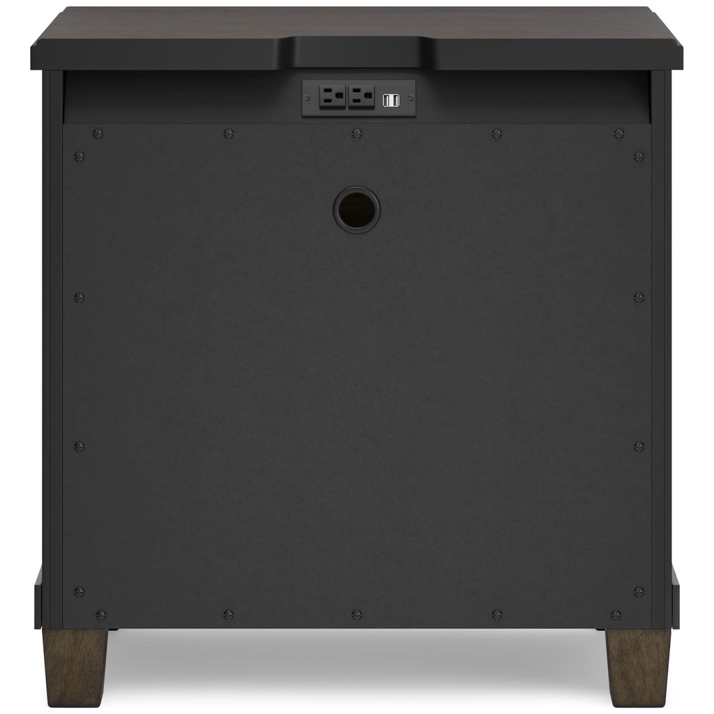 Ashley Hillcott Two Drawer Night Stand - Dark Brown