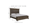 Ashley Johnelle King Panel Bed - Gray w/o Slats w/o Foundation
