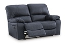 Ashley Leesworth Dual Power Leather Reclining Loveseat