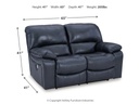 Ashley Leesworth Dual Power Leather Reclining Loveseat