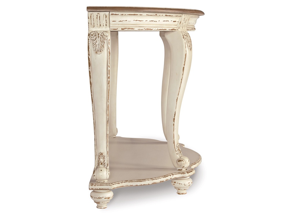 Ashley Realyn Sofa Table - White/Brown