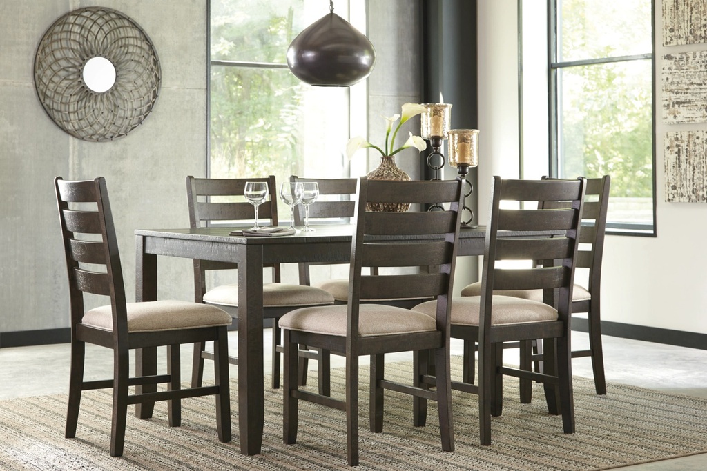 Ashley Rokane Dining Room Table Set (7/CN)