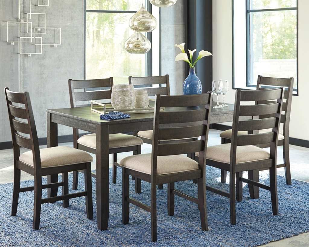Ashley Rokane Dining Room Table Set (7/CN)