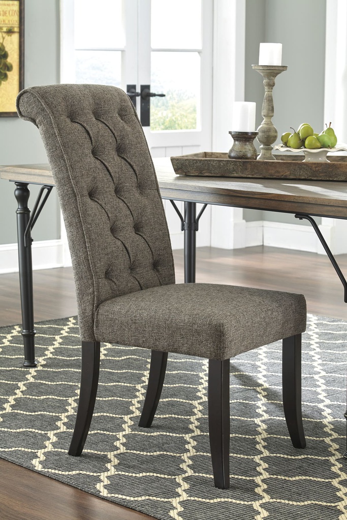 Ashley Ambrosh Dining Uph Side Chair (2/Cn) - Light Brown
