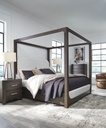 Ashley Breckington Next-Gen Nuvella Performance Fabric Canopy US King Bed