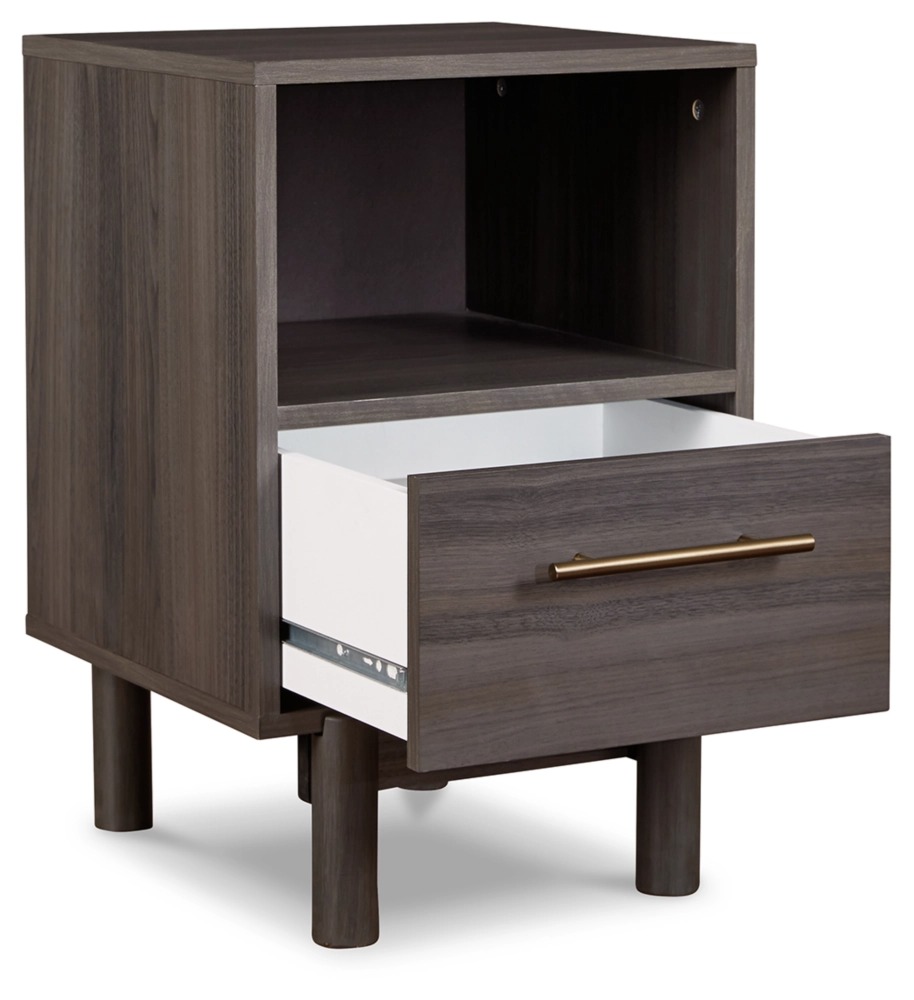 Ashley Brymont One Drawer Night Stand - Dark Gray