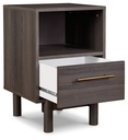Ashley Brymont One Drawer Night Stand - Dark Gray