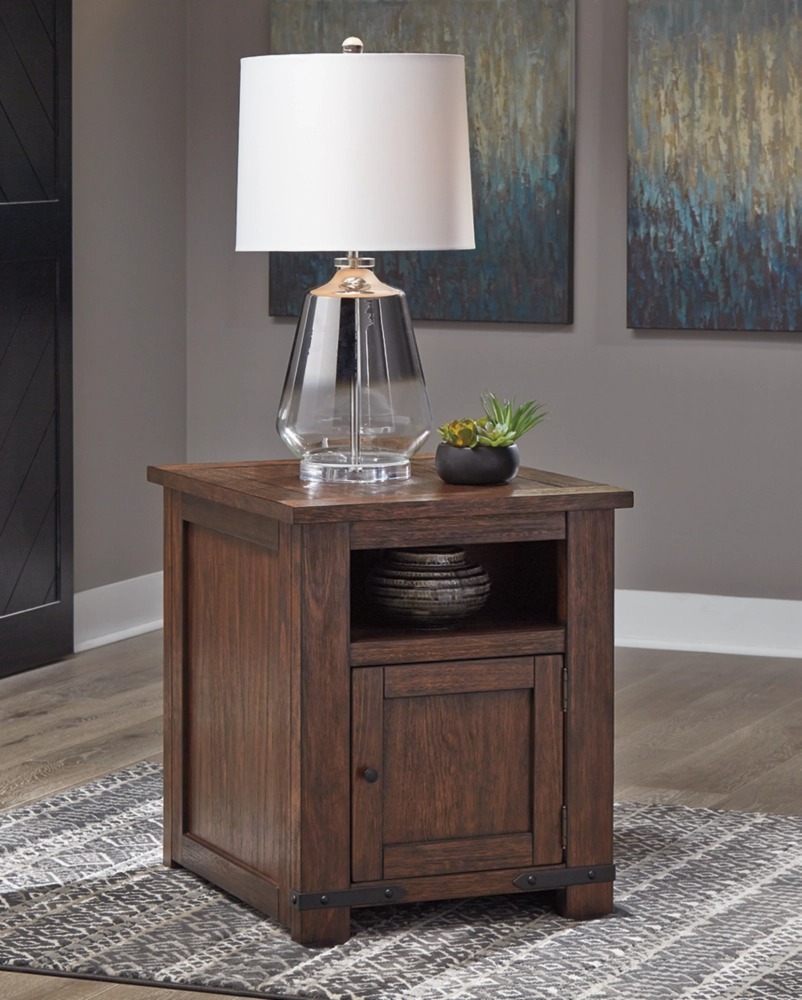 Ashley Budmore Rectangular End Table - Brown