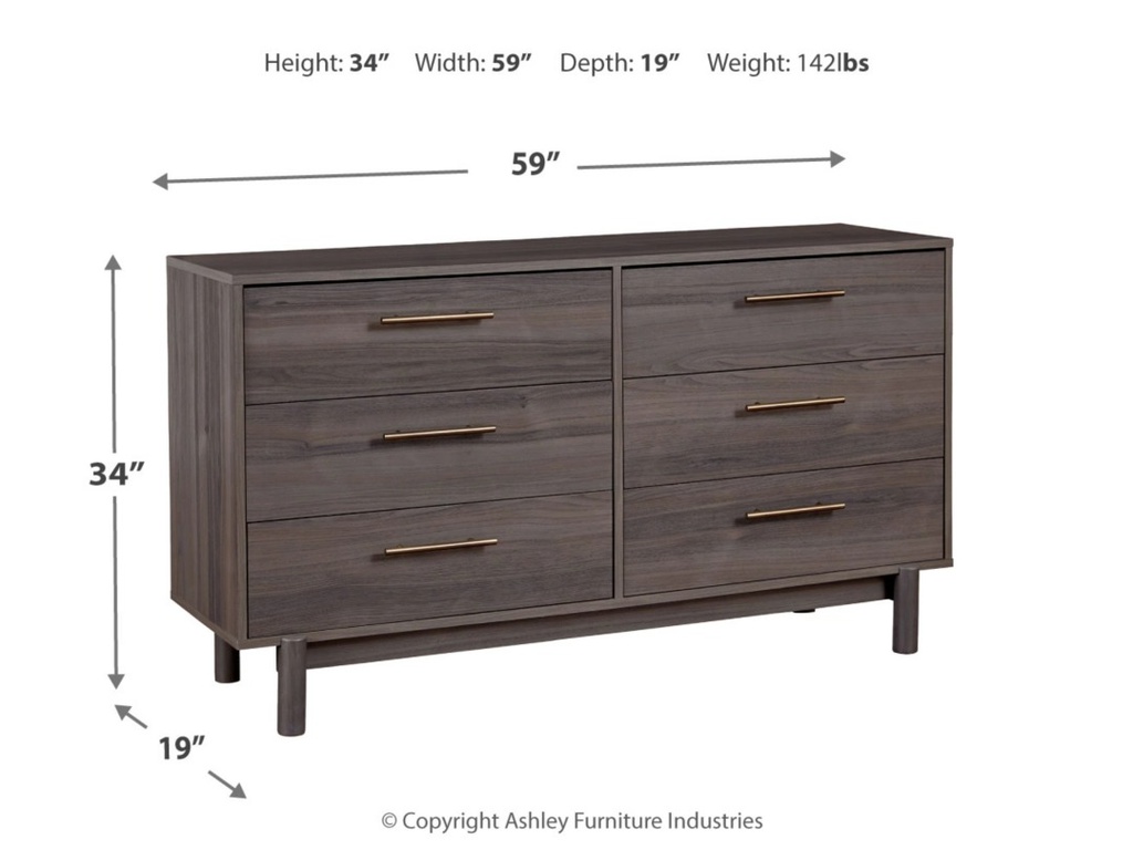 Ashley Brymont 6 Drawer Dresser
