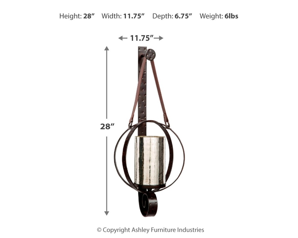 Despina Wall Sconce - Brown