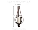 Despina Wall Sconce - Brown