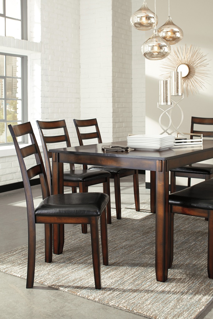 Ashley Coviar Dining Room Table Set (6/Cn) - Brown