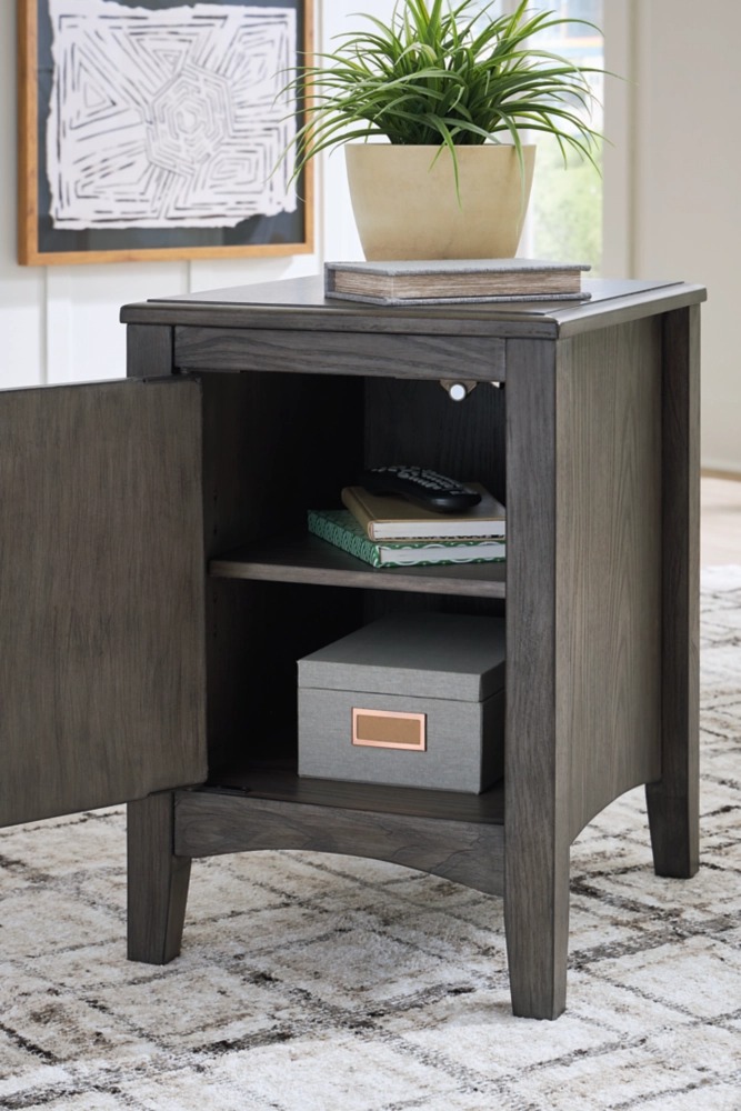 Ashley Montillan Chair Side End Table - Grayish Brown