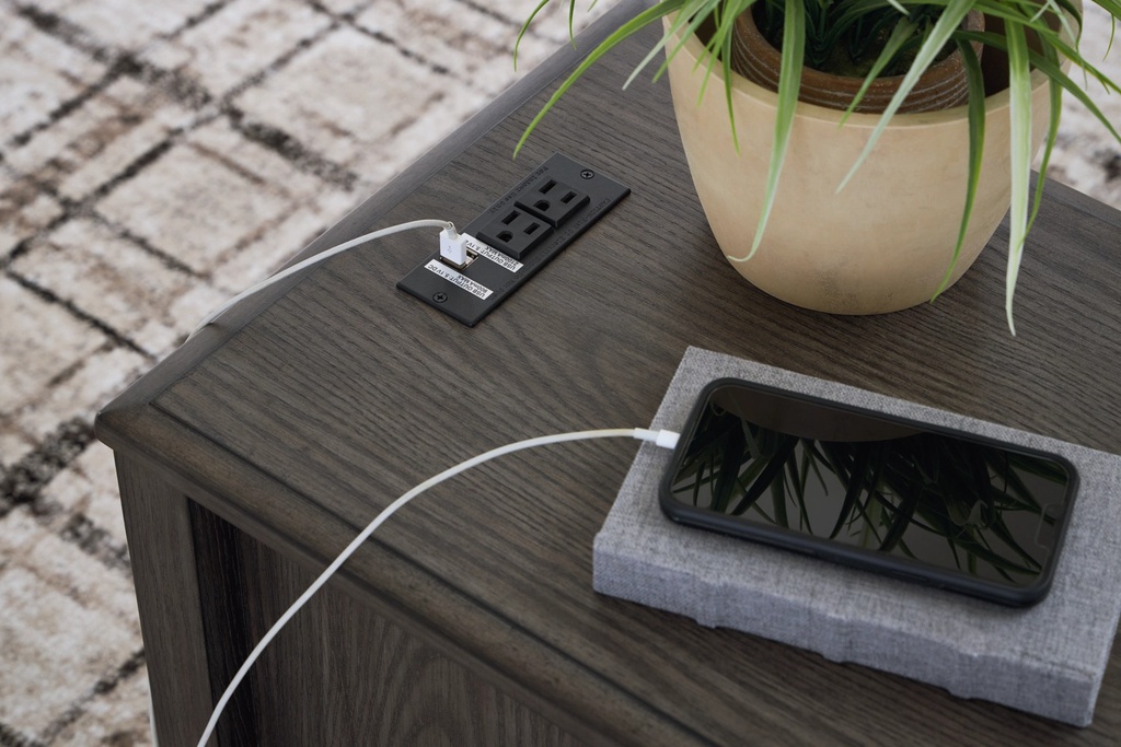 Ashley Montillan Chair Side End Table - Grayish Brown