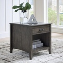 Ashley Montillan Rectangular End Table - Grayish Brown