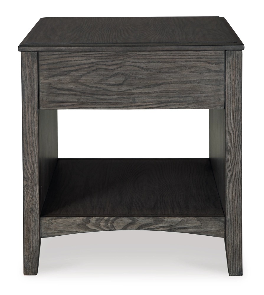 Ashley Montillan Rectangular End Table - Grayish Brown
