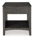 Ashley Montillan Rectangular End Table - Grayish Brown