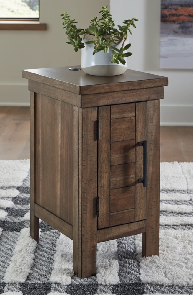 Ashley Moriville Chair Side End Table - Grayish Brown