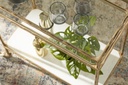 Ashley Plattfield Bar Cart - Antique Gold Finish