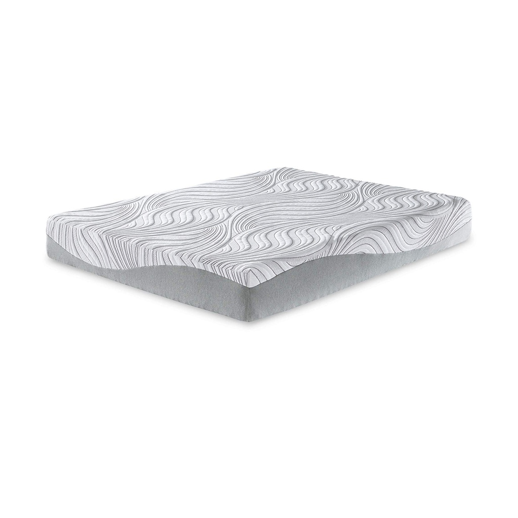 Ashley 10 Inch Memory Foam Queen Mattress - White - 10"