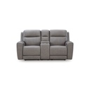 Ashley 5Z-Relaxation Dual Power Leather Reclining Loveseat with Console