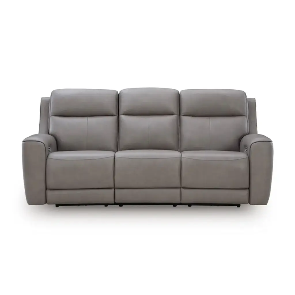 Ashley 5Z-Relaxation Dual Power Leather Reclining Sofa with ADJ Headrest