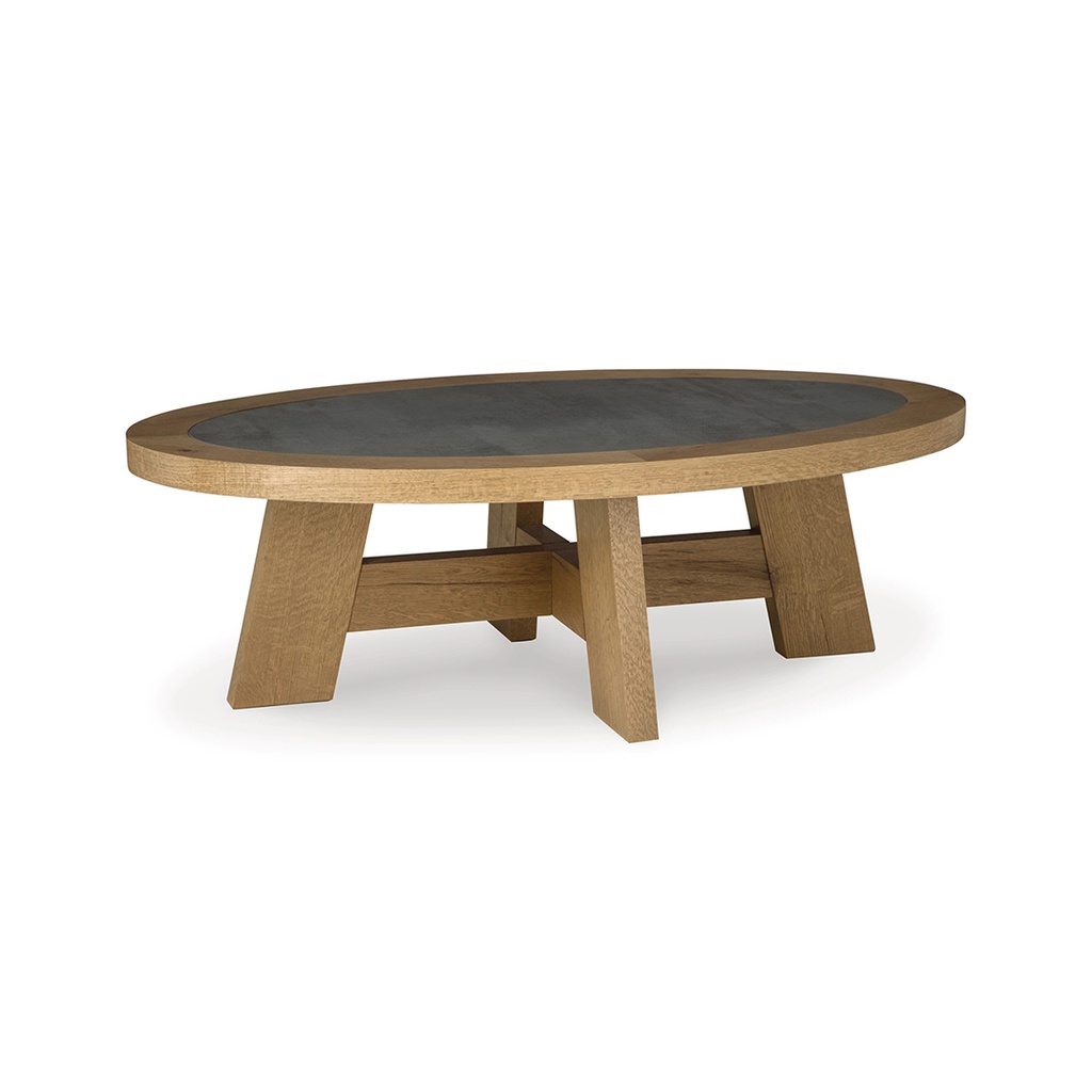 Ashley Brinstead Oval Cocktail Table - Light Brown