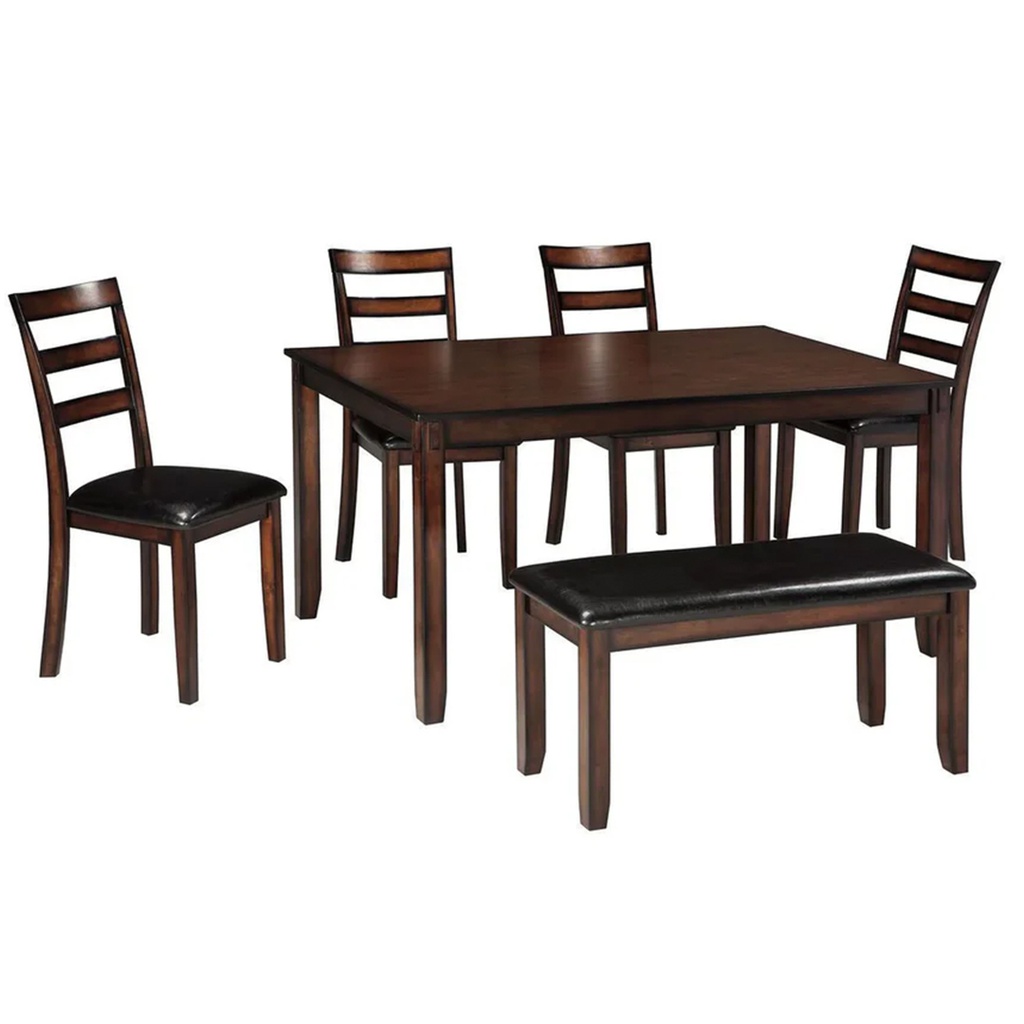 Ashley Coviar Dining Room Table Set (6/Cn) - Brown