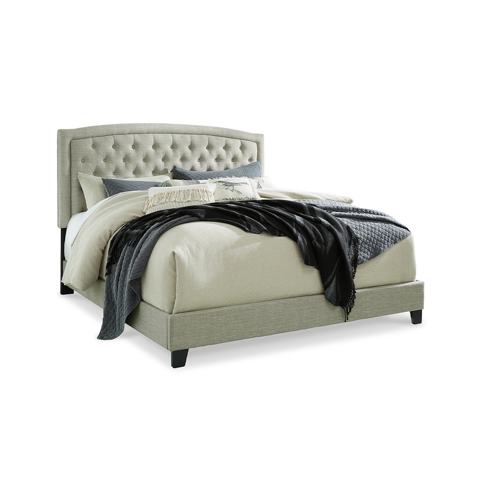 Ashley Jerary Queen Upholstered Bed with roll slats- Gray