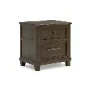 Ashley Hillcott Two Drawer Night Stand - Dark Brown