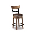 Ashley Pinnadel Tall UPH Swivel Barstool - Light Brown